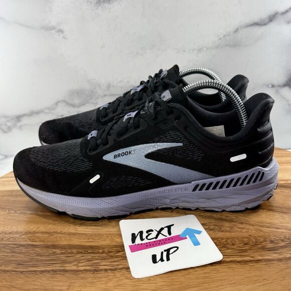 Womens Size 9-Brooks Launch GTS 9 Running Shoes Black Purple Blue Sneakers - Picture 1 of 9